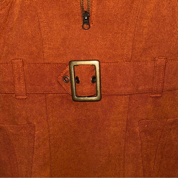 Kids Casual Orange Dress with Belt - Picture 3 of 6